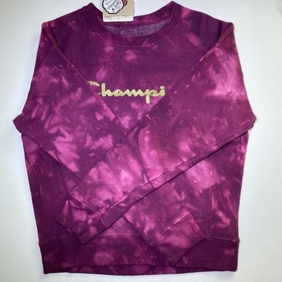 Champion Sweatshirt Tie - Dye Berry Crew Neck - Picture 2 of 9